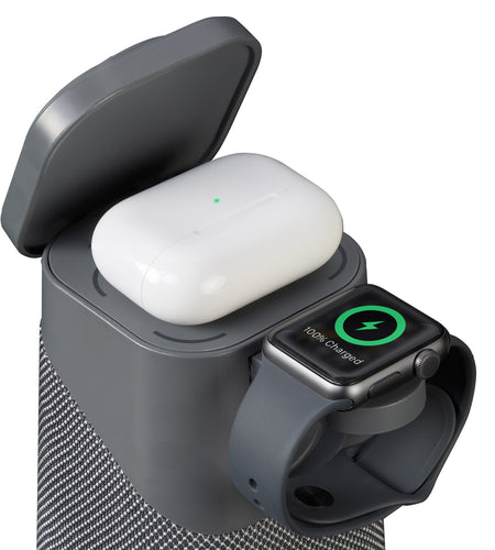 IBT70 Triple Wireless Charging Stand with Bluetooth Speaker