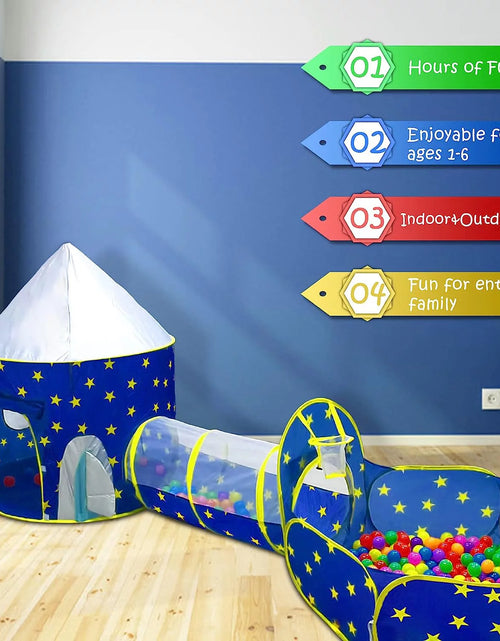 Load image into Gallery viewer, Kids Play Tent, 3 in 1 Kids Play Tent for Toddler Girls with Play Tunnel &amp; Baby Ball Pit &amp; Castle Tent and Storage Bag, Indoor Outdoor Toy Tent for Toddlers Kids Toy Gifts (Without Ball)
