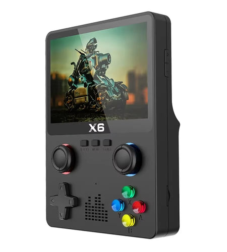 2023 New X6 3.5Inch IPS Screen Handheld Game Player Dual Joystick 11 Simulators GBA Video Game Console for Kids Gifts