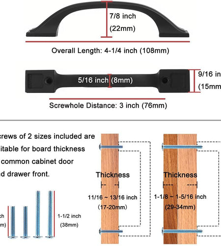 Square Foot Craftsman Cabinet Bow Pull - Shiny Brushed Nickel Furniture Handle, 3 Inch/76Mm Screw Spacing, 10-Pack for Kitchen Cupboard Door, Bedroom Dresser Drawer, Bathroom Hardware