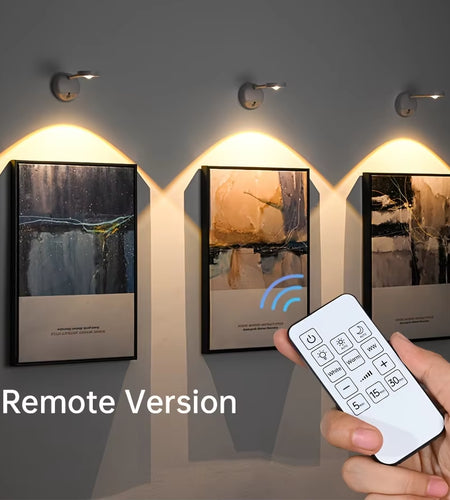 1Pc Rechargeable Spotlight No Wiring No Punching No Installation Wireless Home Background Wall Mural Light Smart Led Wall Light