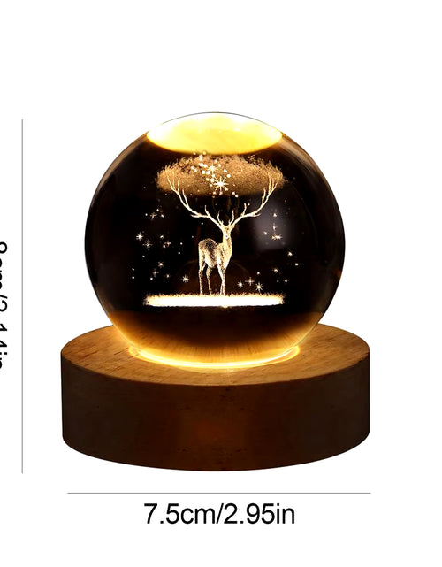 Load image into Gallery viewer, Crystal Ball Night Light 3D Moon Solar System Table Lamp LED Crystal Ball Children Friends Party Birthday Gifts Room Decor
